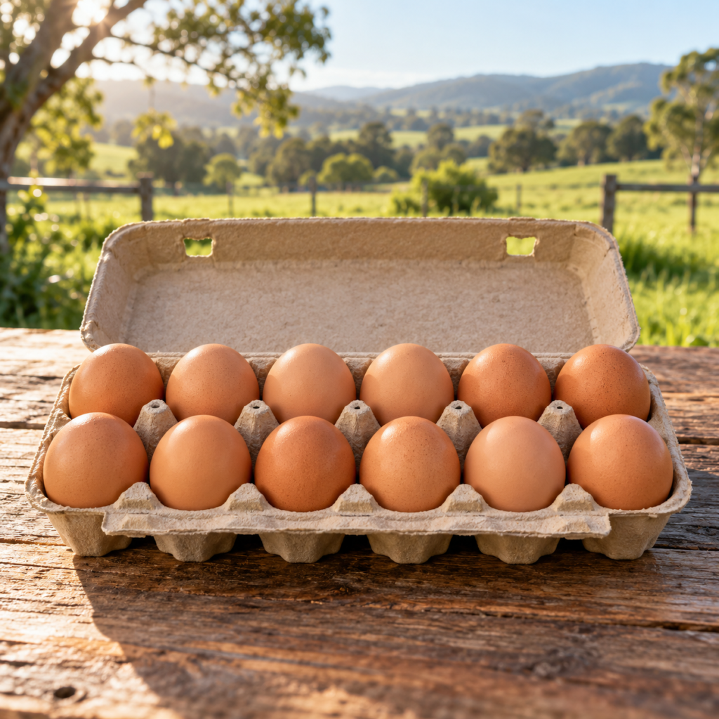 Farm Fresh Free-Range Brown Eggs — 1 Dozen